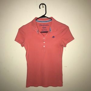 Salmon Aeropostale collar shirt